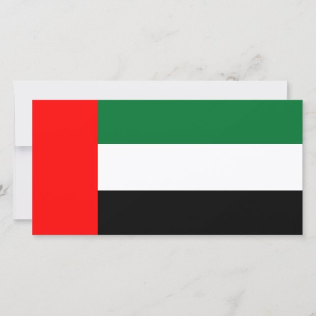 Tarjeta Bandera de los Emiratos Árabes Unidos (EAU) (Anverso)