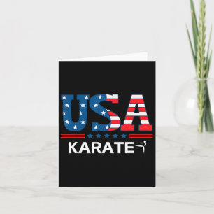 Tarjeta Bandera de los Estados Unidos Karate Equipo Estado
