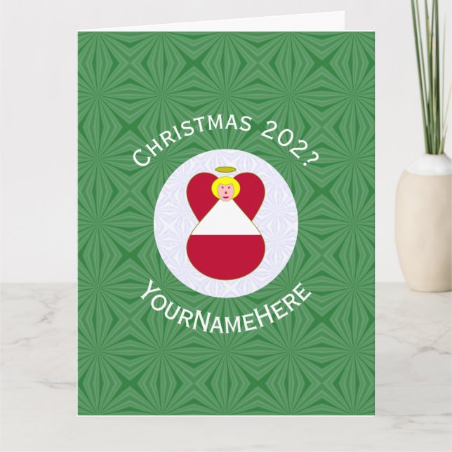 Tarjeta Bandera de los Navidades de ángel austríacos perso (Anverso)