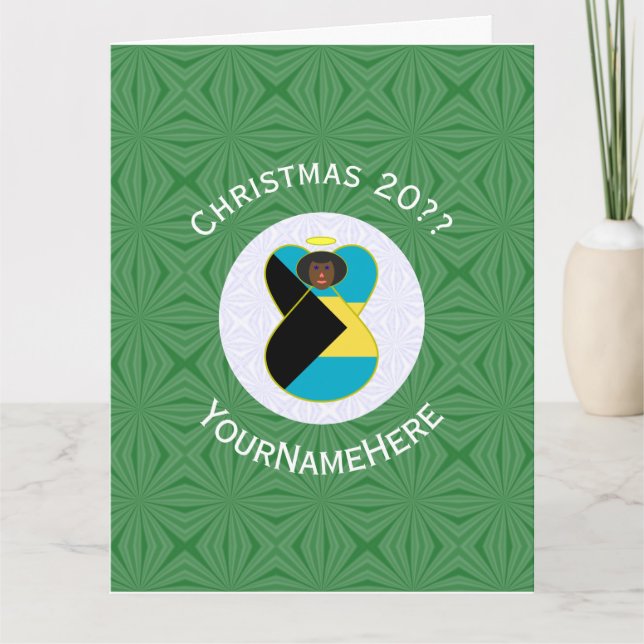 Tarjeta Bandera de los Navidades del Ángel Negro de Aruba  (Anverso)