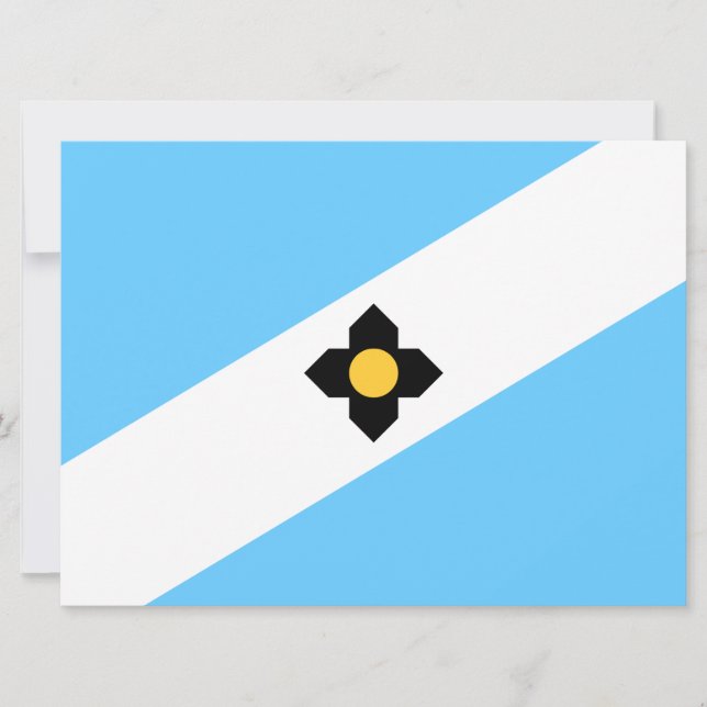 Tarjeta Bandera de Madison (Wisconsin) (Anverso)