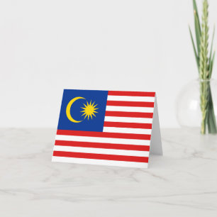 Tarjeta Bandera de Malasia Notecard