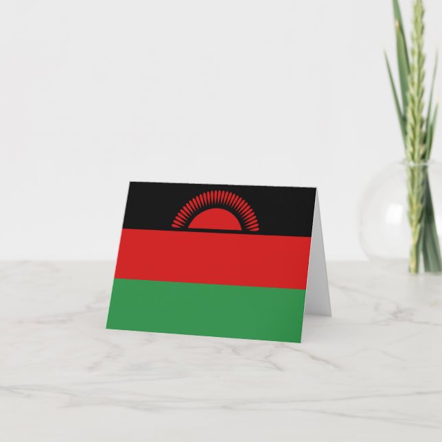 Tarjeta Bandera de Malawi Notecard (Anverso)