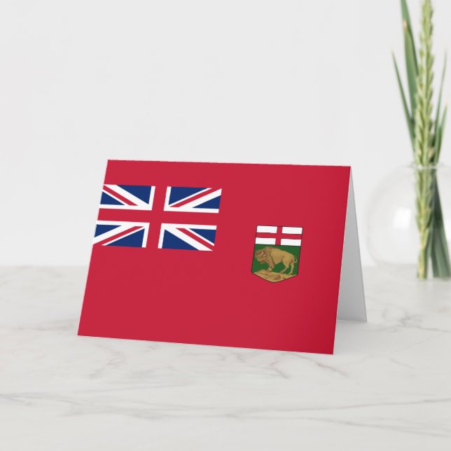 Tarjeta Bandera de Manitoba (Anverso)