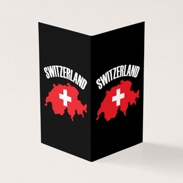 Tarjeta Bandera de mapa de Suiza (Exterior)
