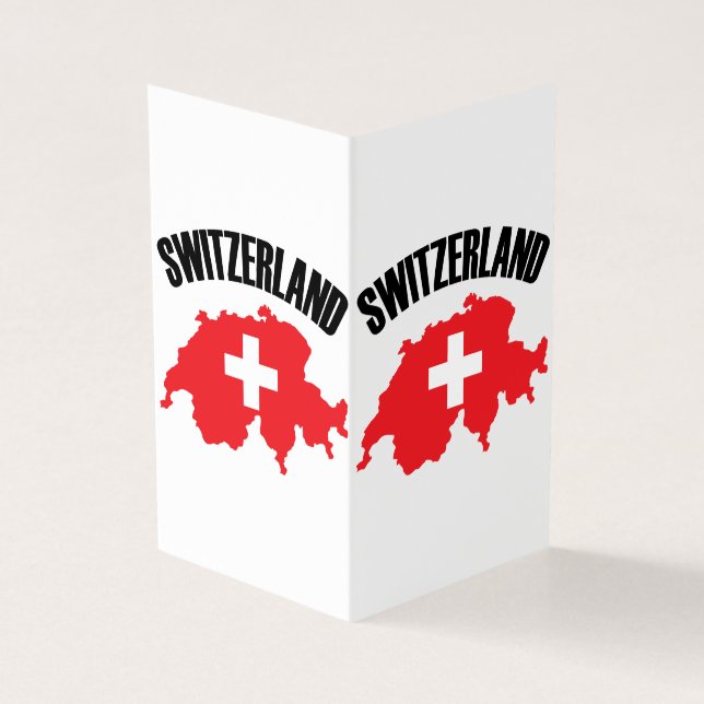Tarjeta Bandera de mapa de Suiza (Exterior)