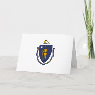 Tarjeta Bandera de Massachusetts