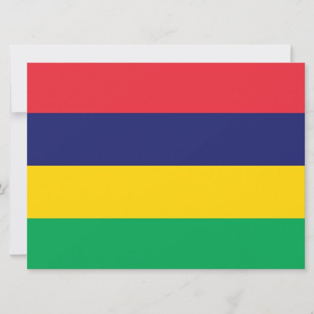 Tarjeta Bandera de Mauricio (Anverso)