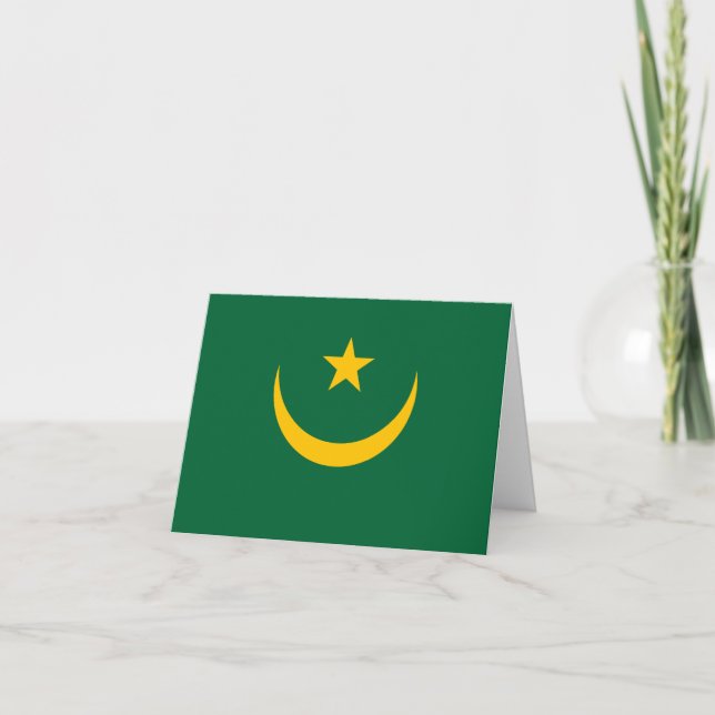 Tarjeta Bandera de Mauritania (Anverso)