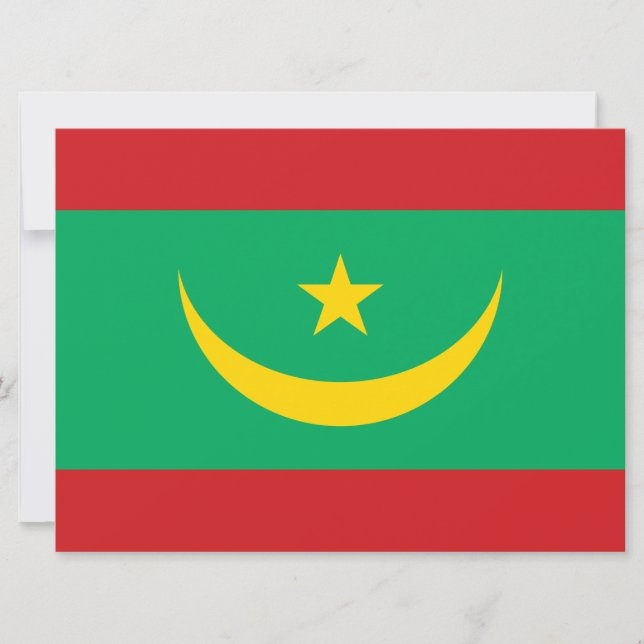 Tarjeta Bandera de Mauritania (Anverso)