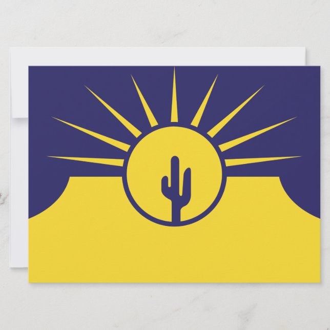 Tarjeta Bandera de Mesa (Arizona, Estados Unidos) (Anverso)