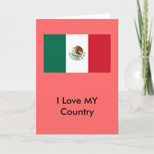 Tarjeta Bandera de México El MUSEO Zazzle Amo Mi País
