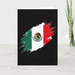 Tarjeta bandera de México orgullo mexicano raíces mexicana