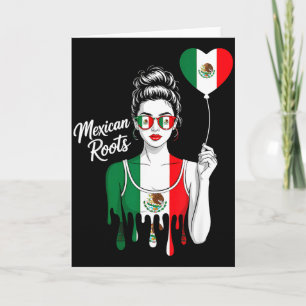 Tarjeta bandera de México orgullo mexicano raíces mexicana