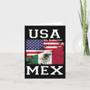 Tarjeta Bandera de México Us Bandera Patriota Bandera Mexi