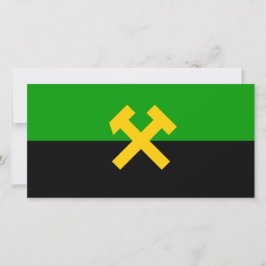 Tarjeta Bandera de mineros y trabajadores mineros