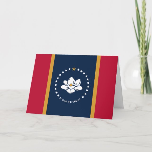 Tarjeta Bandera de Mississippi (Anverso)