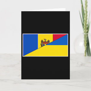 Tarjeta Bandera de Moldavia Ucrania Orgullo Moldavo Ucrani