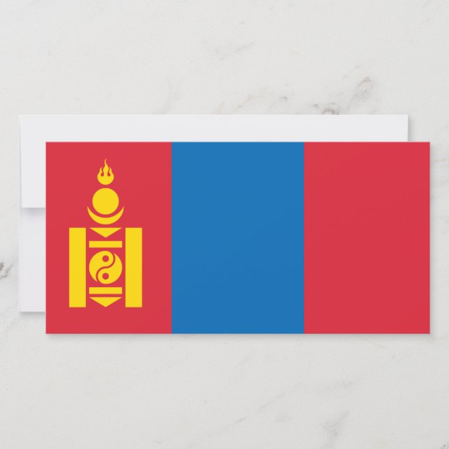 Tarjeta Bandera de Mongolia (Anverso)