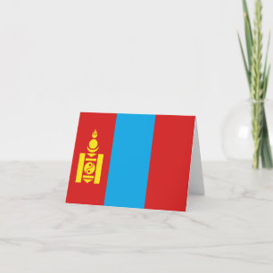 Tarjeta Bandera de Mongolia Notecard