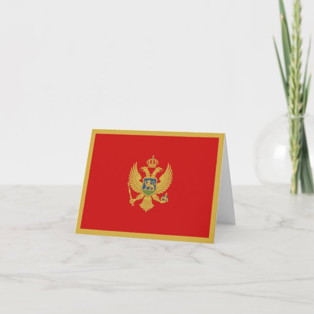 Tarjeta Bandera de Montenegro Notecard (Anverso)