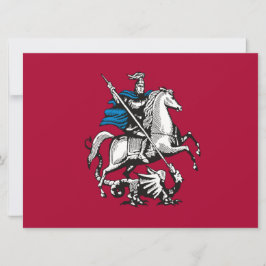Tarjeta Bandera de Moscú (Ciudad Capital de Rusia)