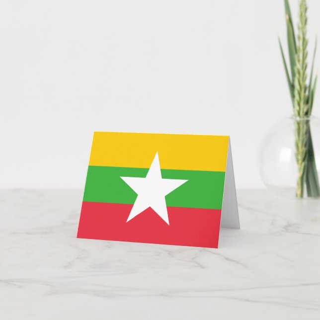 Tarjeta Bandera de Myanmar (Anverso)