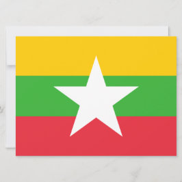 Tarjeta Bandera de Myanmar (Birmania)