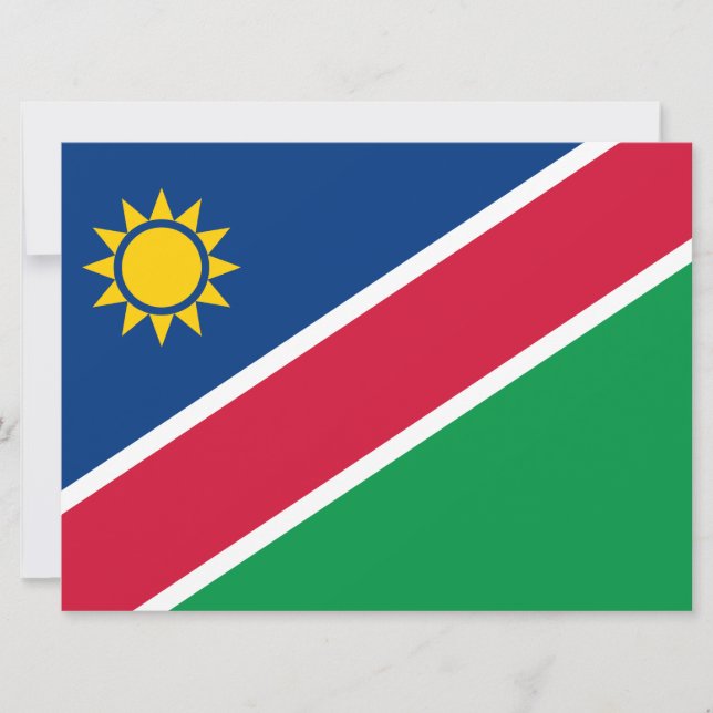 Tarjeta Bandera de Namibia (África meridional) (Anverso)