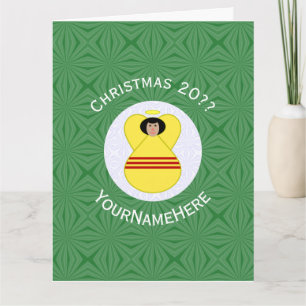 Tarjeta Bandera de Navidad del Ángel de Vietnam del Sur Pe