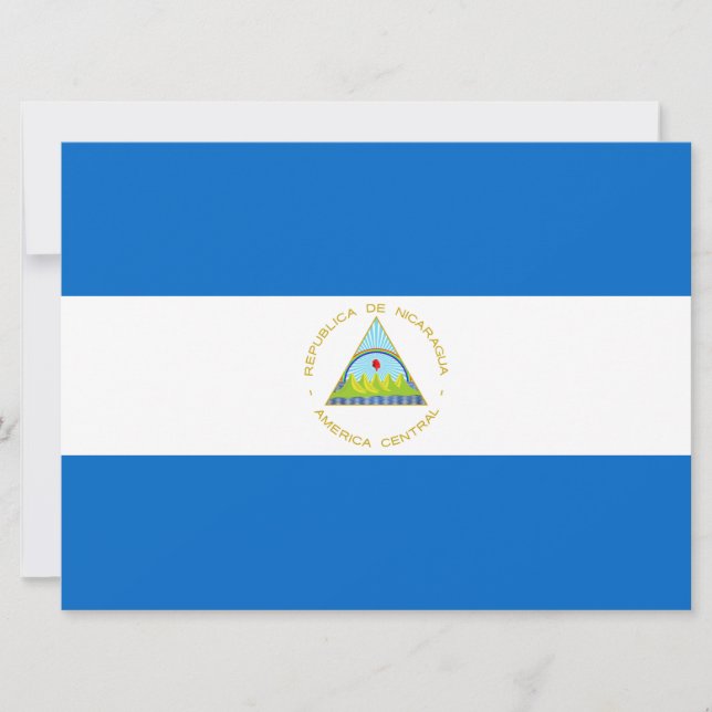 Tarjeta Bandera de Nicaragua (Anverso)