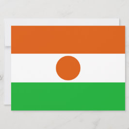 Tarjeta Bandera de Níger (país africano)