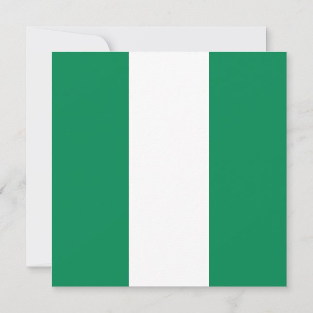 Tarjeta Bandera de Nigeria (Anverso)