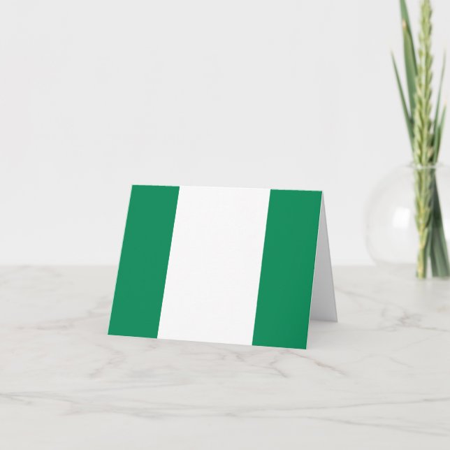 Tarjeta Bandera de Nigeria (nigeriana) (Anverso)