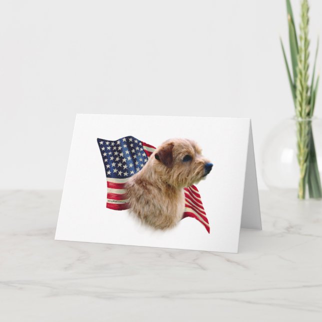 Tarjeta Bandera de Norfolk Terrier (Anverso)
