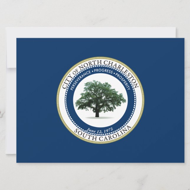 Tarjeta Bandera de North Charleston (Carolina del Sur) (Anverso)