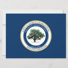 Tarjeta Bandera de North Charleston (Carolina del Sur)