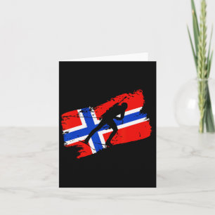 Tarjeta Bandera de Noruega de Biatlón Esquina de Norweigan
