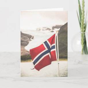 Tarjeta Bandera de Noruega Foto