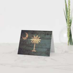Tarjeta Bandera de Old Wood South Carolina;