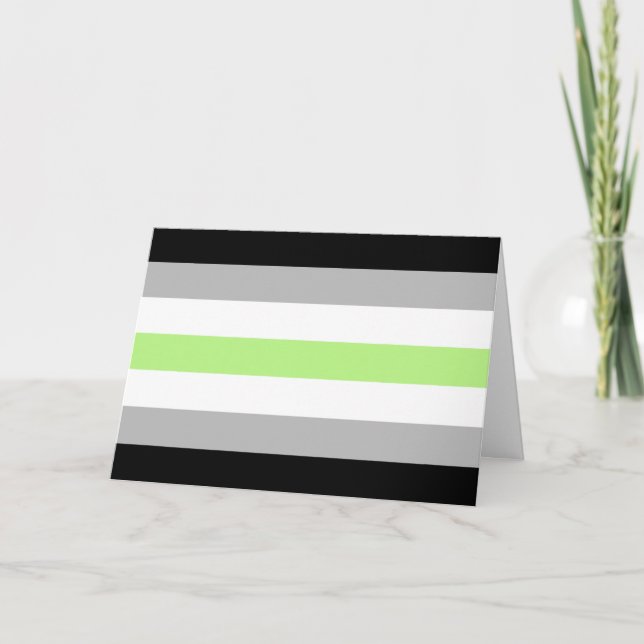 Tarjeta Bandera de Orgullo Agenero (Anverso)
