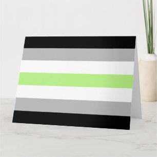 Tarjeta Bandera de Orgullo Agenero
