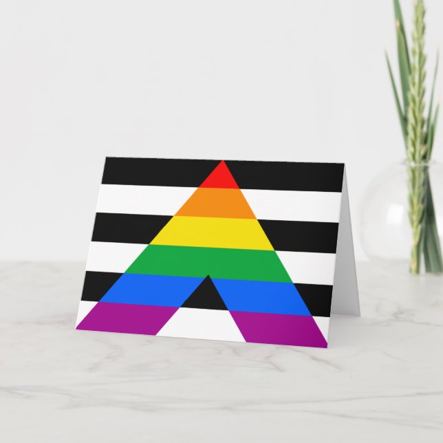 Tarjeta Bandera de Orgullo Aliado (Anverso)