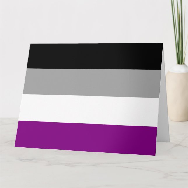 Tarjeta Bandera de Orgullo Asexual (Anverso)