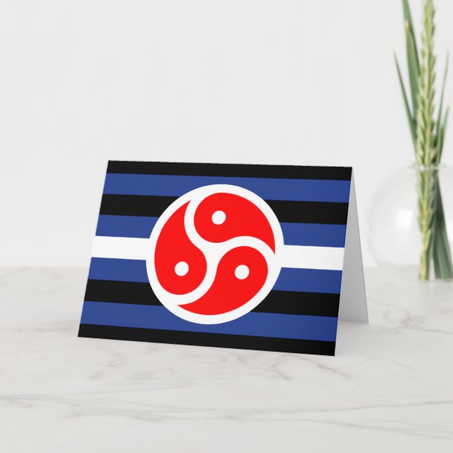 Tarjeta Bandera de orgullo de cuero (Anverso)