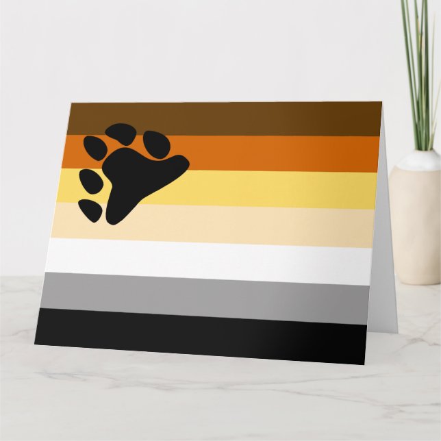 Tarjeta Bandera de Orgullo de Osos (Anverso)
