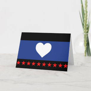 Tarjeta Bandera de Orgullo de Pie