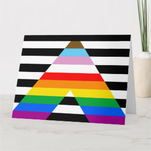 Tarjeta Bandera de orgullo de progreso aliado