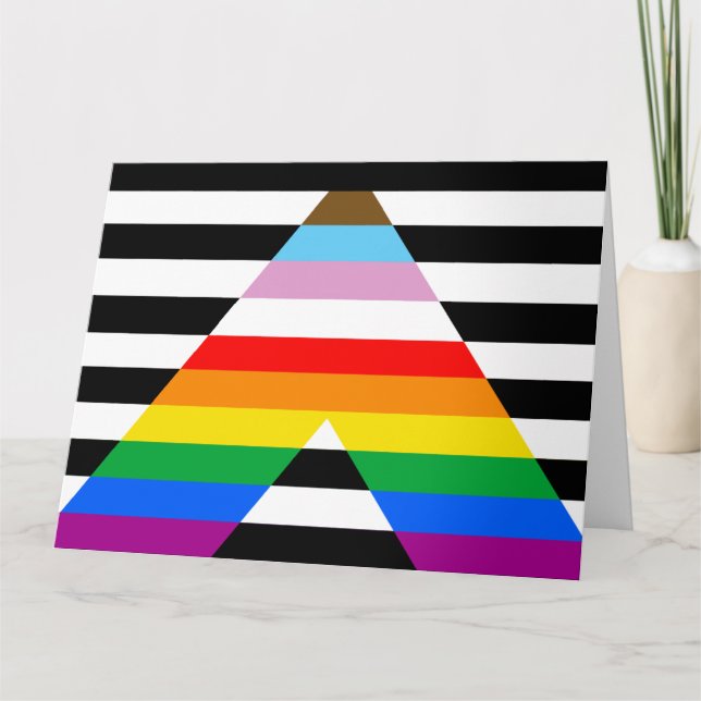 Tarjeta Bandera de orgullo de progreso aliado (Anverso)