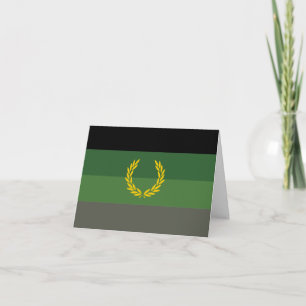 Tarjeta Bandera de orgullo de uniforme militar